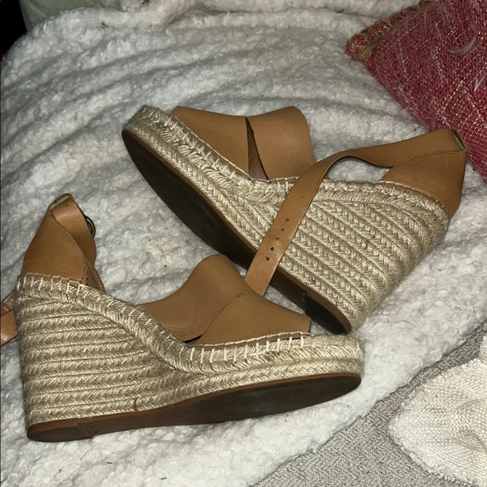 Treasure & Bond Tan Espadrille Shoes with Woven Soles